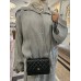 Chanel bag WOC lambskin silver
