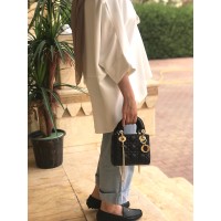 Lady Dior small gold strap