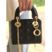 Lady Dior small gold strap